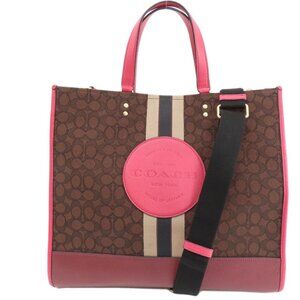 Dempsey Tote Bag 40 In Signature Jacquard With Stripe And Coach Patch